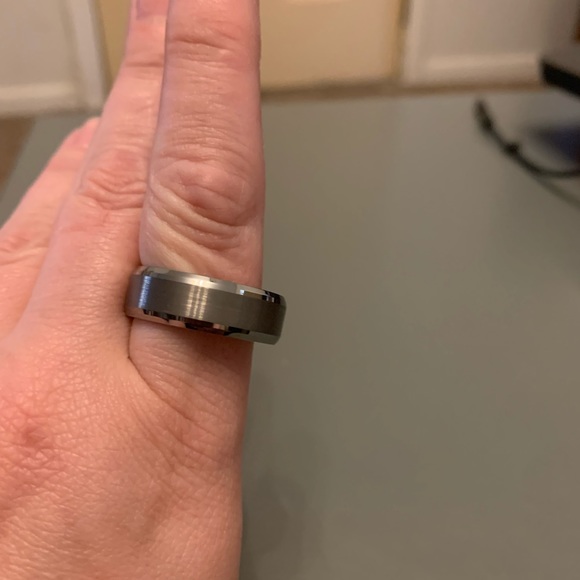 Brushed and Polished Comfort Fit Wedding Ring - Picture 6 of 11